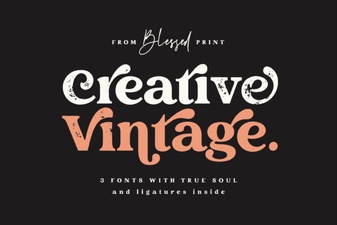 Classic Vintage Fonts for Creative Design Projects
