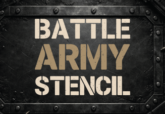 Battle Stencil Fonts for Military Design Projects