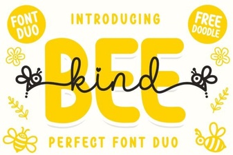 Bee Kind Duo Font: a Creative Pairing for Projects