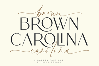 Brown Carolina Duo Font for Creative Design Projects